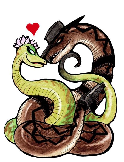 Rattlesnake Jake and Viper in love. | Kung fu panda, Panda art, King fu panda