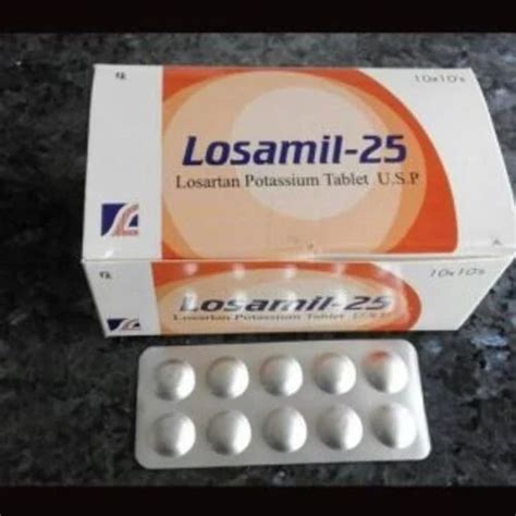 Losartan, Strength: 25 mg at best price in Vadodara | ID: 2853362683348