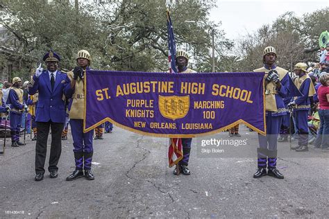 St. Augustine High School Purple Knights marching band in the 2013... News Photo - Getty Images