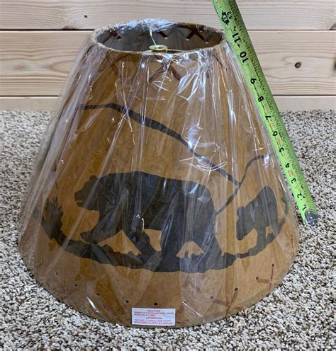 Rustic Oiled Kraft Laced Bear Lamp Shade 16 - Etsy