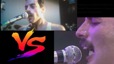 Comparing the Live Aid scene from "Bohemian Rhapsody" to real life