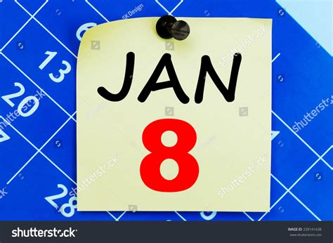 January 8 Calendar Part Set Stock Photo 239141638 | Shutterstock