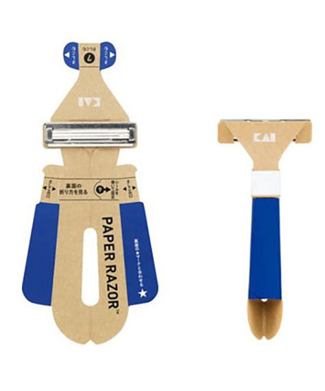 kai develops world's first disposable paper razor