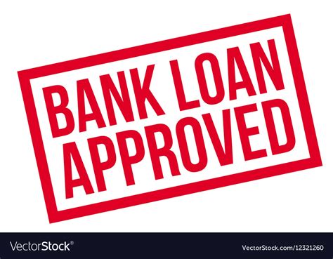 Bank loan approved rubber stamp Royalty Free Vector Image