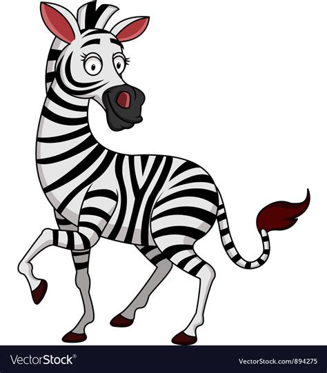 Funny zebra cartoon Royalty Free Vector Image - VectorStock