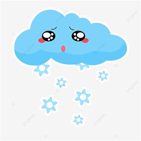 Snowing Clouds Clipart Hd PNG, Chuchu Poor Blue Clouds With Snow, Cloud, Cartoon Illustration ...