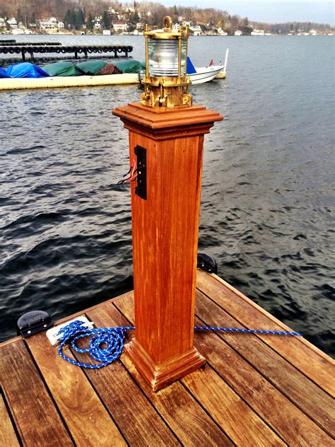 Nautical Piling Mount Dock Light -Solid Bronze Pier Light - Nautical Decor and Home Lighting