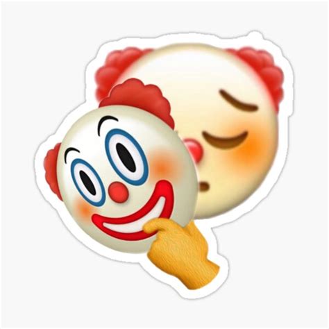 "Sad clown mask emoji" Sticker for Sale by Lbfest | Redbubble