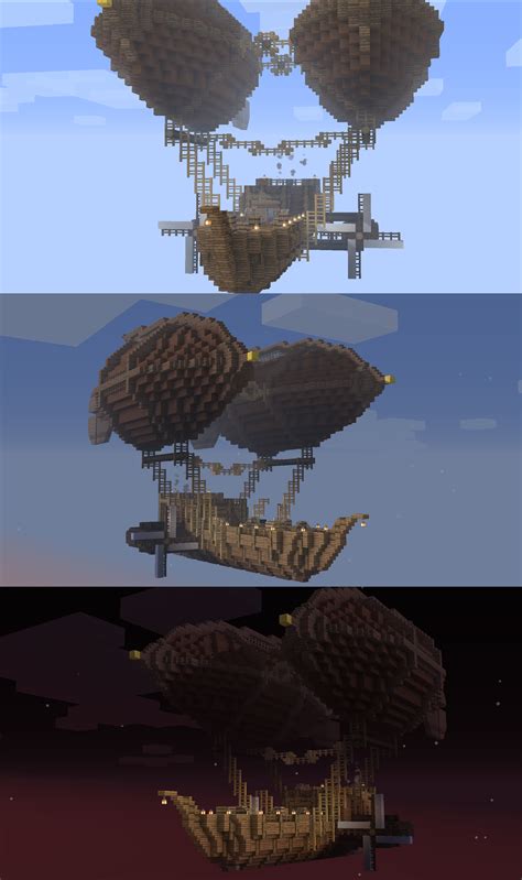 steampunk airship. : r/Minecraft