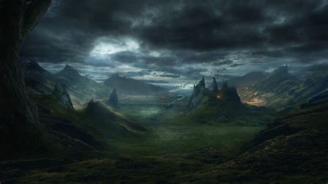 Wasteland by Nicolas Plazannet. Landscape scenery, Landscape art, Dark ...