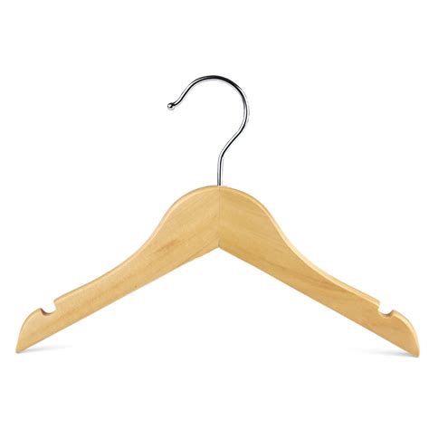 Wooden Child's Coat Hanger, Natural Wood, 26cm