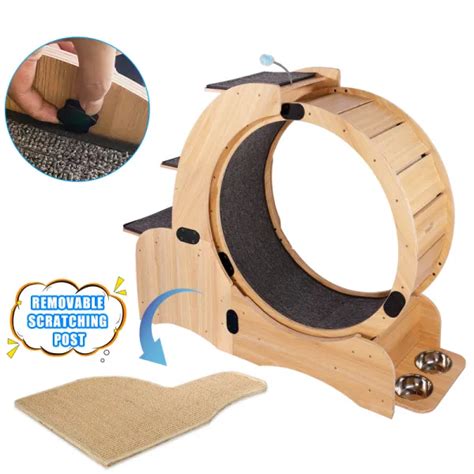 Dropship Cat Sports Running Wheel, Cats Wheel Wood Climbing Frame, Cat Litter Fitness Wheel ...