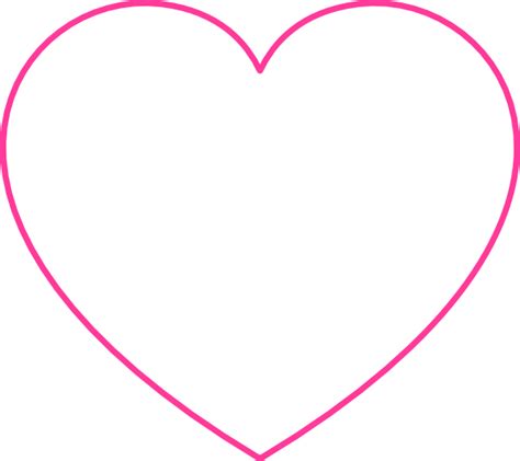 Pink Blank Heart Clip Art at Clker.com - vector clip art online, royalty free & public domain