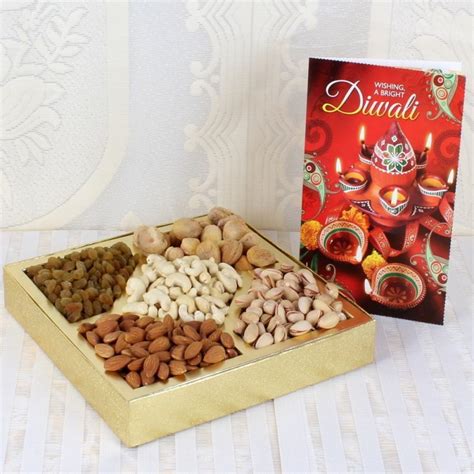 Diwali Card with Assorted Dry Fruits