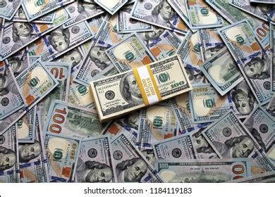 Money Stack 100 Dollar Bills On Stock Photo 1184119183 | Shutterstock