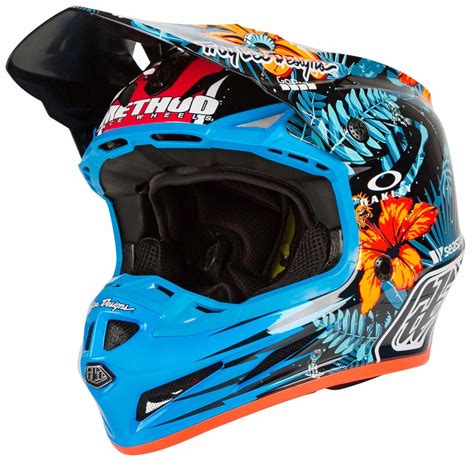 Troy Lee Designs MX Helmet SE4 Composite Jungle Cosmic - Blue | Maciag Offroad