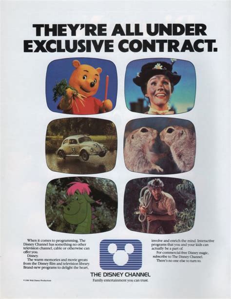 Ad for the Disney Channel (Summer 1984) : r/80s