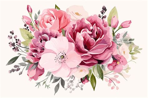 Premium Vector | Watercolor flowers vector