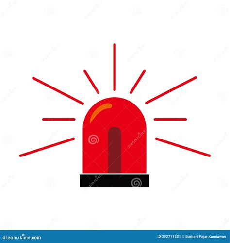 Flat Red Siren Vector Illustration Stock Vector - Illustration of ambulance, caution: 292711231