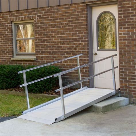 Silver Spring Aluminum Wheelchair Access Ramps with Handrails ...