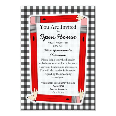 Back To School Open House Invitation | Zazzle | Open house invitation ...