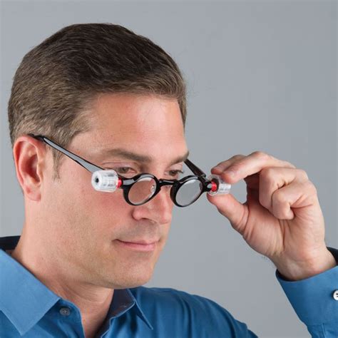 The Only Adjustable Focus Reading Glasses - Hammacher Schlemmer | Reading glasses, Glasses, Cool ...