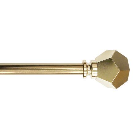 Better Homes & Gardens 5/8" Faceted Gold Curtain Rod Set, Soft Gold Finish - Walmart.com