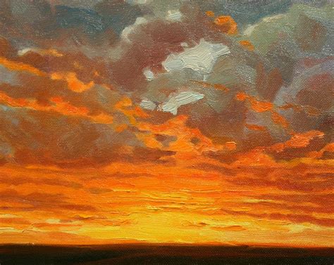 Impressionist Plein Air Sunset Painting in Southwest Arizona Desert. | CLOUDS | Pinterest ...