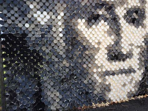 Chain Link Fence Art | Fence art, Cup art, Sculpture projects