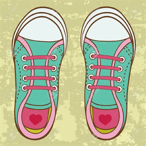 Shoe Clip Art Of Sneakers With Heart Clipart Kid Clip - vrogue.co