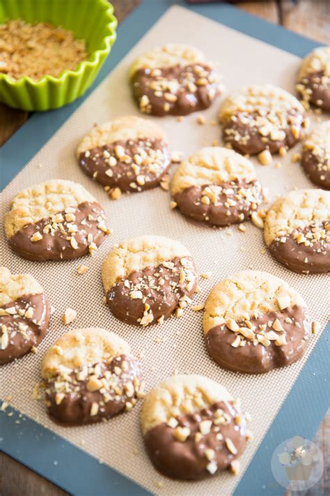 Chocolate Dipped Peanut Butter Cookies • My Evil Twin's Kitchen