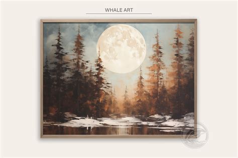 Vintage Moonlit Forest Graphic by Whale Art · Creative Fabrica