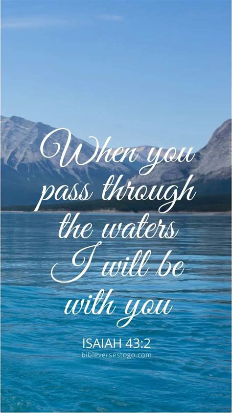 Blue Waters Isaiah 43:2 - Encouraging Bible Verses