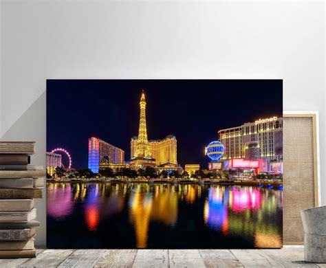 Las Vegas Strip Las Vegas Art Print Night Illumination | Etsy