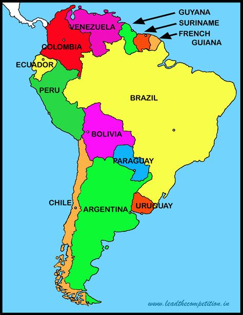 South American Countries And Capitals List