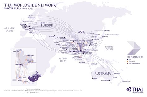 Thai Airways Route Map