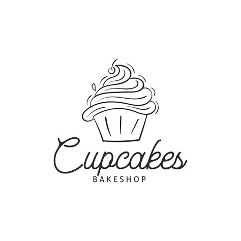 Premium Vector | Cupcake bakery logo design template