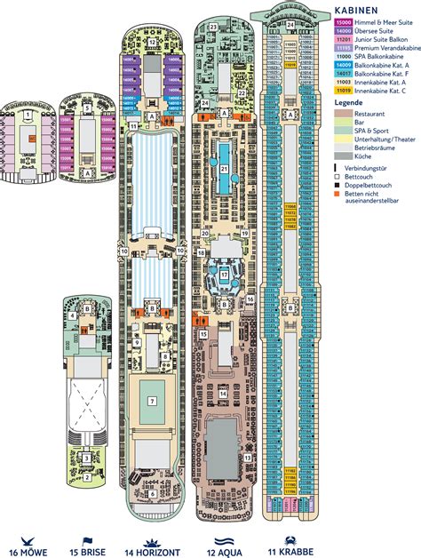 Mein Schiff 2 Deckplan - Schiffsplan Kabinenplan Plan Mein Schiff 2