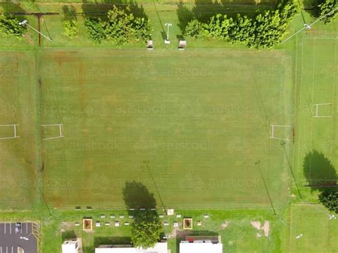 Image of Aerial view of NRL footy field. - Austockphoto