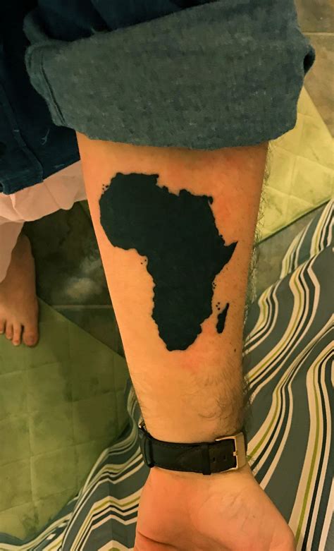 Africa Outline Map Tattoo