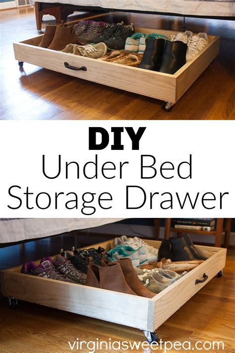 DIY Under Bed Storage Drawer | Diy storage bed, Bed storage drawers, Under bed shoe storage