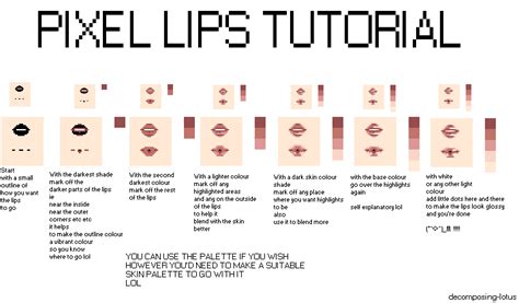 How i pixel lips by decomposing-lotus on DeviantArt