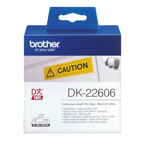 Brother DK-22606 Continuous Yellow Film Label Roll - 62mm x 15.24m | Printzone NZ