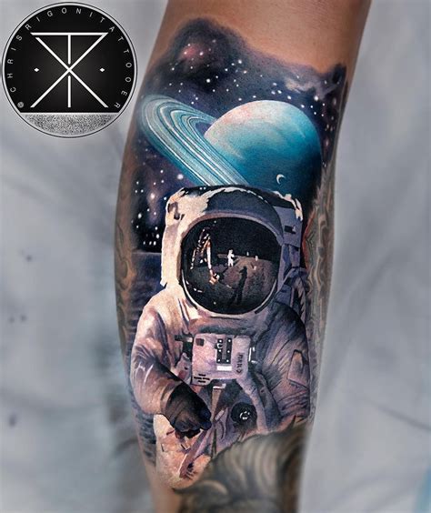 Space tattoos by Chris Rigoni | Space tattoo, Planet tattoos, Astronaut tattoo