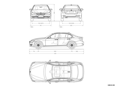 2013 BMW 3-Series Li Long Wheelbase Dimensions