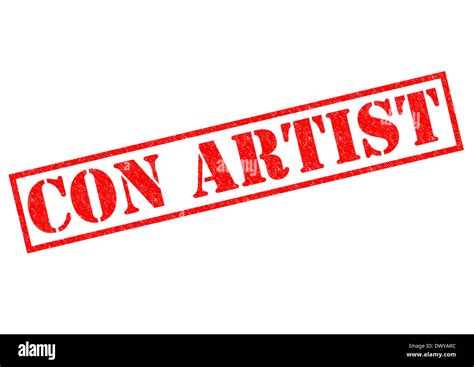 CON ARTIST red Rubber Stamp over a white background Stock Photo - Alamy