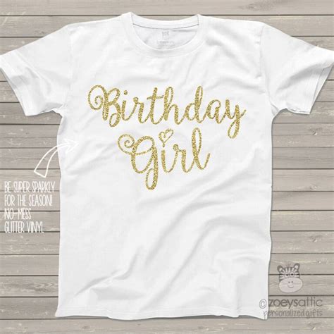 Birthday Girl Sparkly Glitter Tshirt Fun Glitter Birthday Shirt You Choose Glitter Color - Etsy