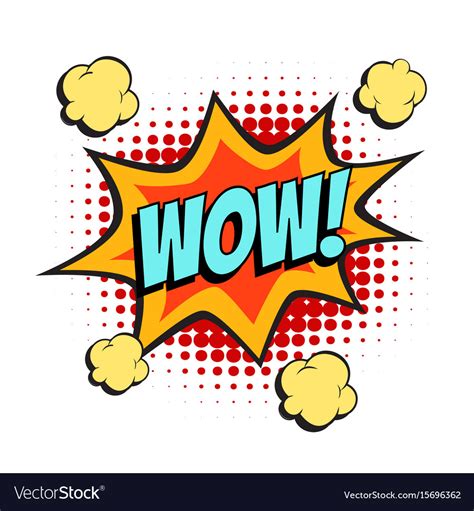 Wow comic word Royalty Free Vector Image - VectorStock