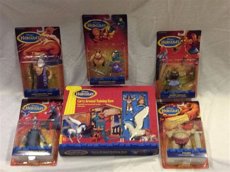 1997 Disney Hercules Action Figure Lot feat. Carry Around Training Gym | #1806536758