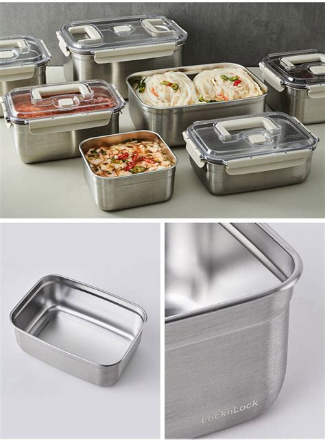 [Lock & Lock] Breathing Kimchi Containers - Stainless Steel (7 Sizes ...